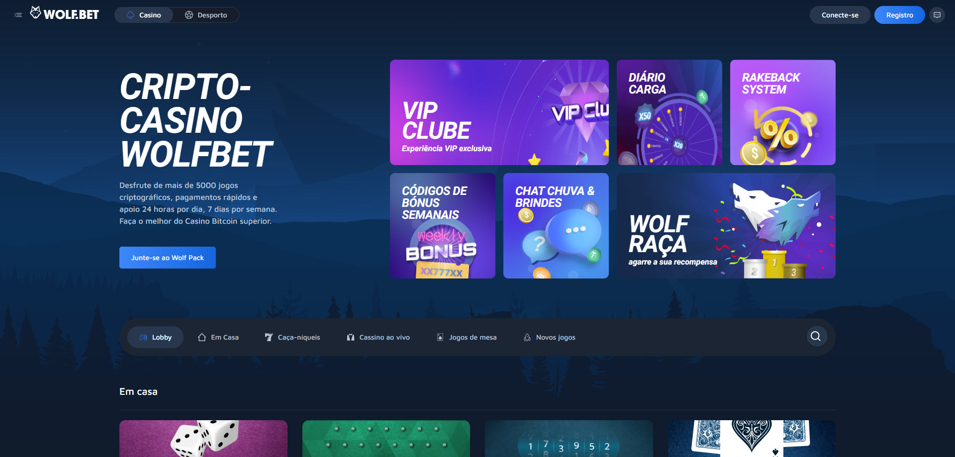 Wolfbet.com: O Cassino e Sportsbook de Criptomoedas com Variedade de Jogos e Retiradas Rápidas