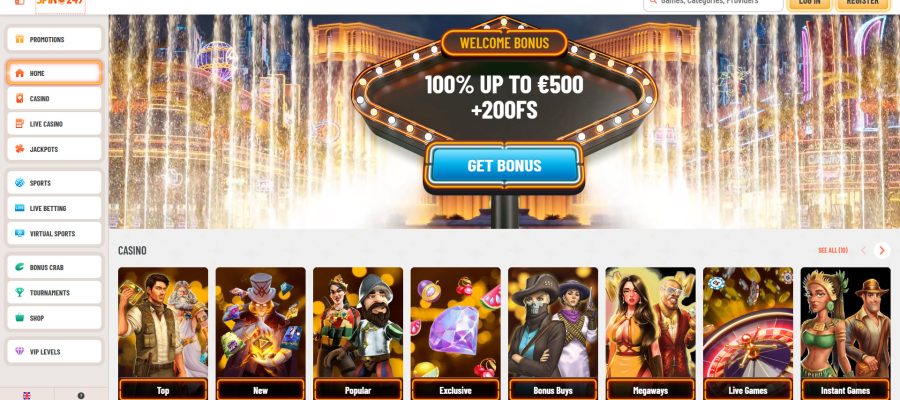 Revisão do Bônus de Boas-Vindas do Spin247 Casino
